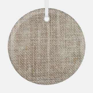 Burlap Hessiaanse achtergrond textuur Glas Ornament