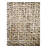 Burlap Hessiaanse achtergrond textuur Notitieboek (Voorkant)