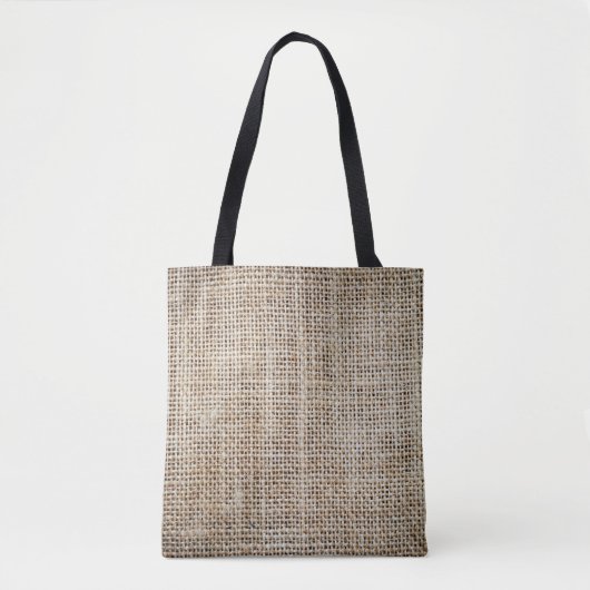 Burlap Hessiaanse achtergrond textuur Tote Bag (Voorkant)