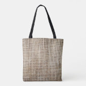 Burlap Hessiaanse achtergrond textuur Tote Bag (Achterkant)