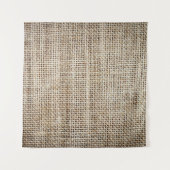 Burlap Hessiaanse achtergrond textuur Wandkleed (Voorkant)