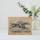 Burlap  Horse Racing Briefkaart (Staand voorkant)