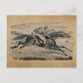 Burlap  Horse Racing Briefkaart (Voorkant)