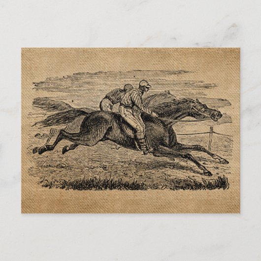 Burlap  Horse Racing Briefkaart (Voorkant)