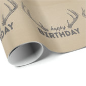 Burlap Hunting Birthday Wrapping Paper for Hunters Cadeaupapier (Rol Hoek)