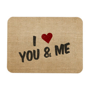 Burlap I Heart jij en ik Magneet