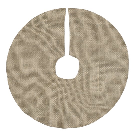 Burlap in Natural Beige Imitatie Linnen Kerstboom Rok (Voorkant)