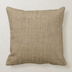 Burlap in Natural Beige Kussen