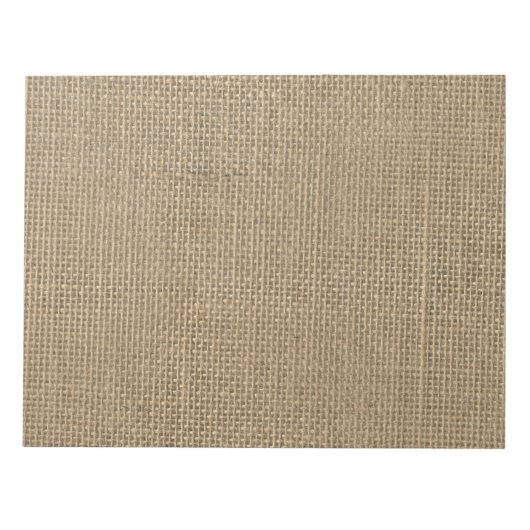 Burlap in Natural Beige Notitieblok (Voorkant)