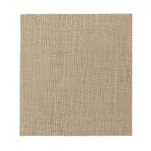 Burlap in Natural Beige Notitieblok (Voorkant)