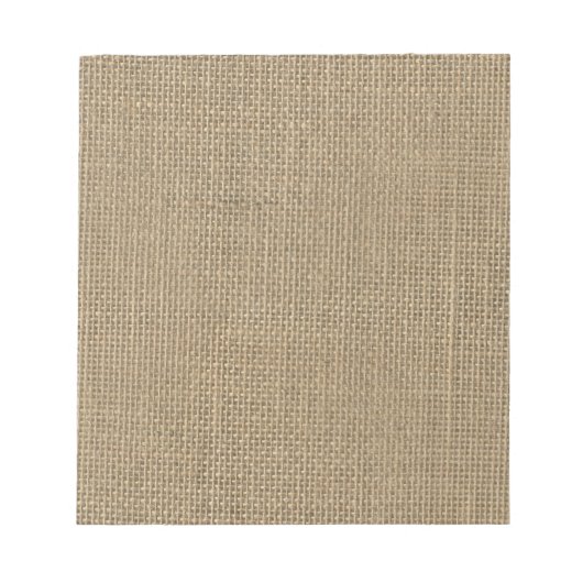 Burlap in Natural Beige Notitieblok (Voorkant)