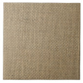 Burlap in Natural Beige Tegeltje (Voorkant)
