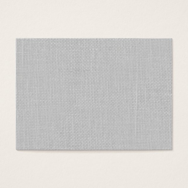 Burlap in Silvery White Visitekaartjes (Voorkant)