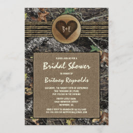 Burlap + Jacht Camo bruids douche uitnodigingen