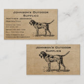 Burlap  jachthond visitekaartje (Voorkant / Achterkant)