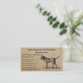 Burlap  jachthond visitekaartje (Staand voorkant)