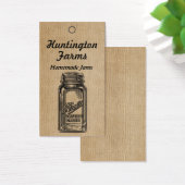 Burlap Jam en Jelly Prijs Label Visitekaartjes (Bureau)