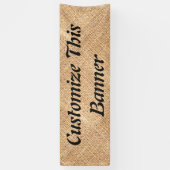 Burlap Jute Banner Party Sign Weduwdag (Verticaal)