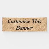 Burlap Jute Banner Party Sign Weduwdag (Horizontaal)
