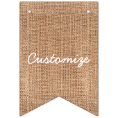 Burlap Jute Bunting Customize Vlaggetjes (Eerste vlag)