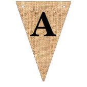 Burlap Jute Bunting "Familie Desserts" Vlaggetjes (Tweede vlag)