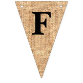 Burlap Jute Bunting "Familie Desserts" Vlaggetjes (Eerste vlag)