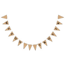 Burlap Jute Bunting "Namen" Trouwen