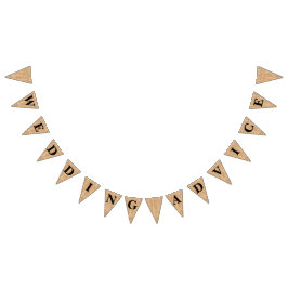Burlap Jute Bunting "Wedding Advice" Vlaggetjes