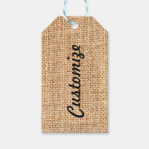 Burlap Jute Gepersonaliseerd Gift Label