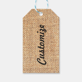 Burlap Jute Gepersonaliseerd Gift Label Cadeaulabel