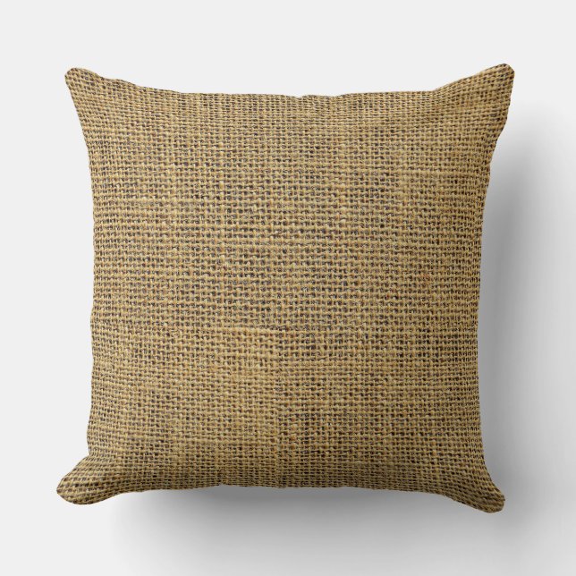 Burlap Jute Kussen (Voorkant)