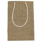 Burlap Jute Sacking Medium Cadeauzakje (Voorkant)