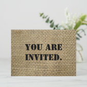 Burlap Kaart (Staand voorkant)