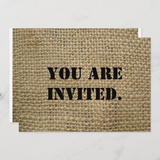 Burlap Kaart (Voorkant / Achterkant)