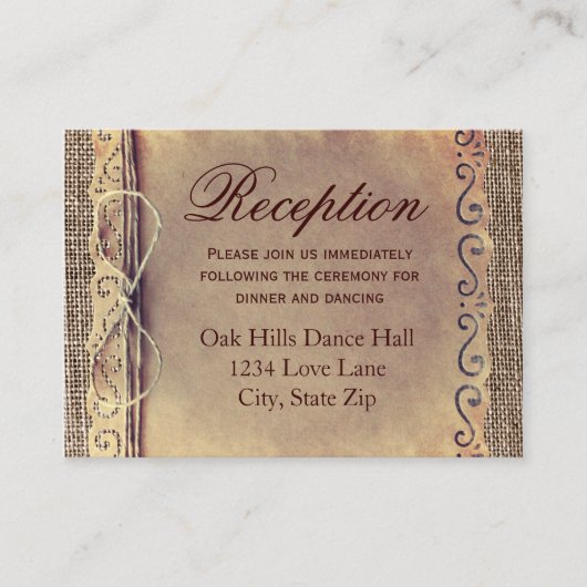  Burlap-kaart voor Oostenrijk Informatiekaartje (Voorkant)