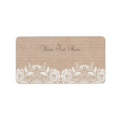  Burlap & Kant Adresetiketten Etiket (Voorkant)
