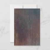 Burlap kant en hout rustieke bruiloft RSVP Kaartje (Achterkant)