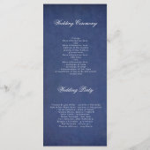 Burlap Kant en Zonnebloemen Marine Trouwprogramma' Programmakaart (Achterkant)