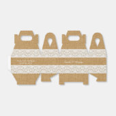 Burlap kant gepersonaliseerde bruiloft gunst dozen bedankdoosjes (Uitgevouwen)