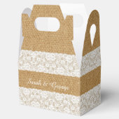 Burlap kant gepersonaliseerde bruiloft gunst dozen bedankdoosjes (Geopend)