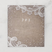 Burlap Kant glitter rustieke trouwplaats kaarten Plaatskaartje (Buitenkant ongevouwen)
