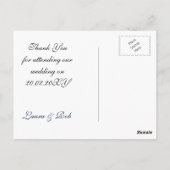 burlap kant, rustige bruiloft Dank je Briefkaart (Achterkant)