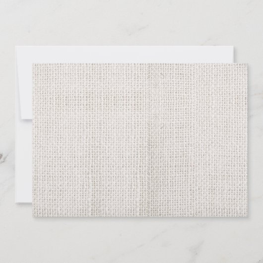 Burlap Kant String Lichten & Gloeilampen Trouwen Kaart (Achterkant)