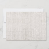Burlap Kant String Lights Rustieke bruiloft uitnod Kaart (Achterkant)
