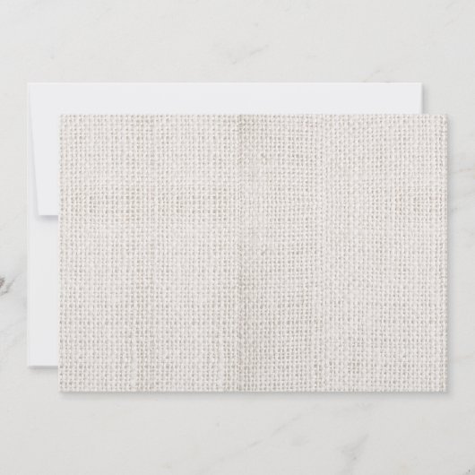 Burlap Kant String Lights Rustieke bruiloft uitnod Kaart (Achterkant)