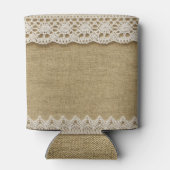 Burlap, kantstof textuur. blikjeskoeler (Achterkant)
