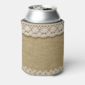 Burlap, kantstof textuur. blikjeskoeler (Blikje Achterkant)