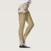 Burlap, kantstof textuur. leggings (Rechts)