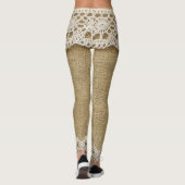 Burlap, kantstof textuur. leggings (Achterkant)