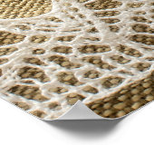 Burlap, kantstof textuur. poster (Hoek)